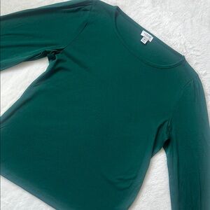 J Crew Women's Green Long Sleeve Top